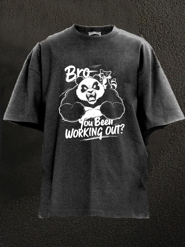 Bro You Been Working Out Washed Gym Shirt