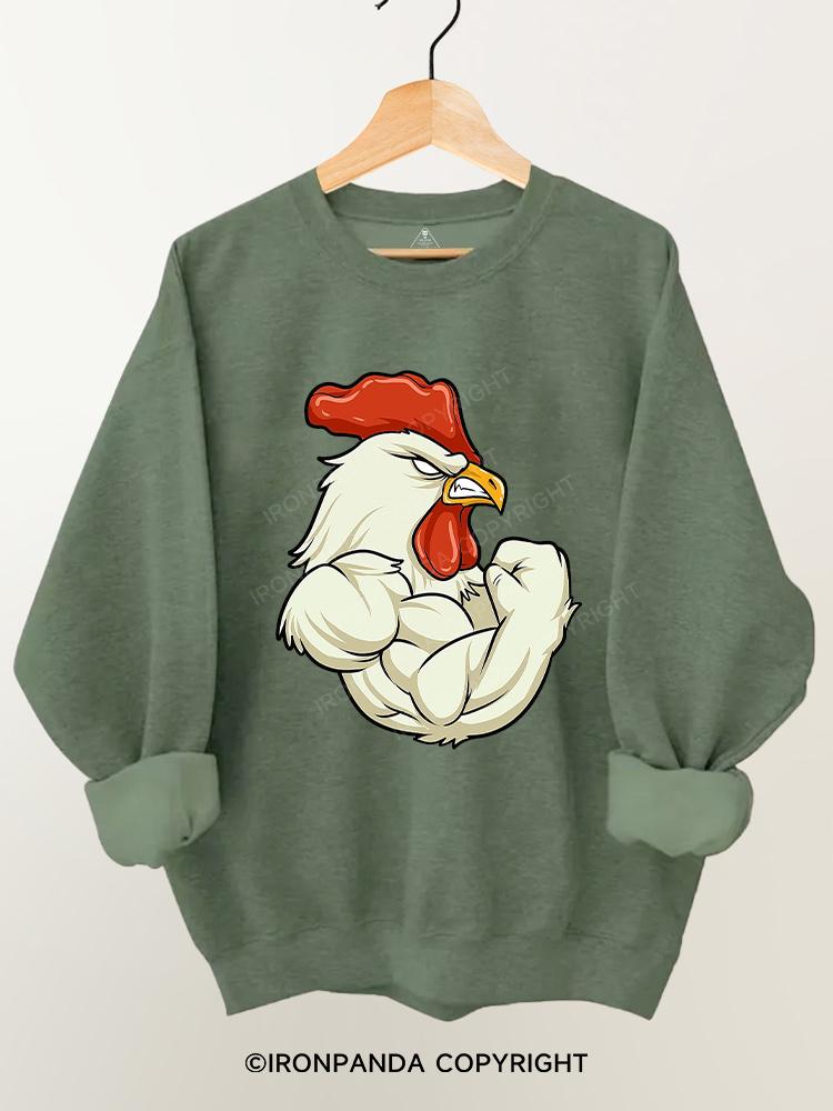 Rooster Thanksgiving Gym Sweatshirt