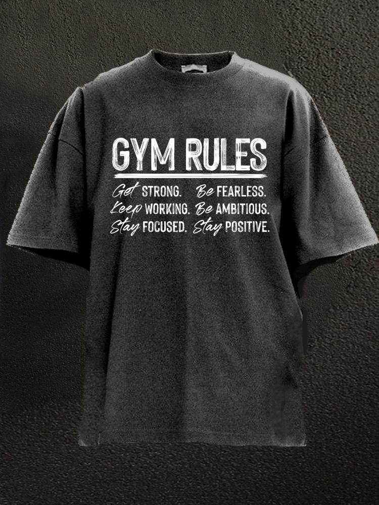 GYM Rules Washed Gym Shirt