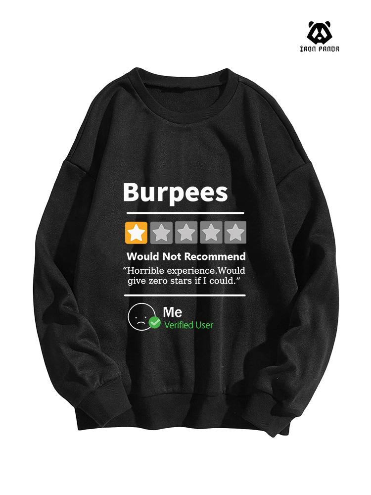 BURPEES REVIEWED women's oversized Crewneck sweatshirt