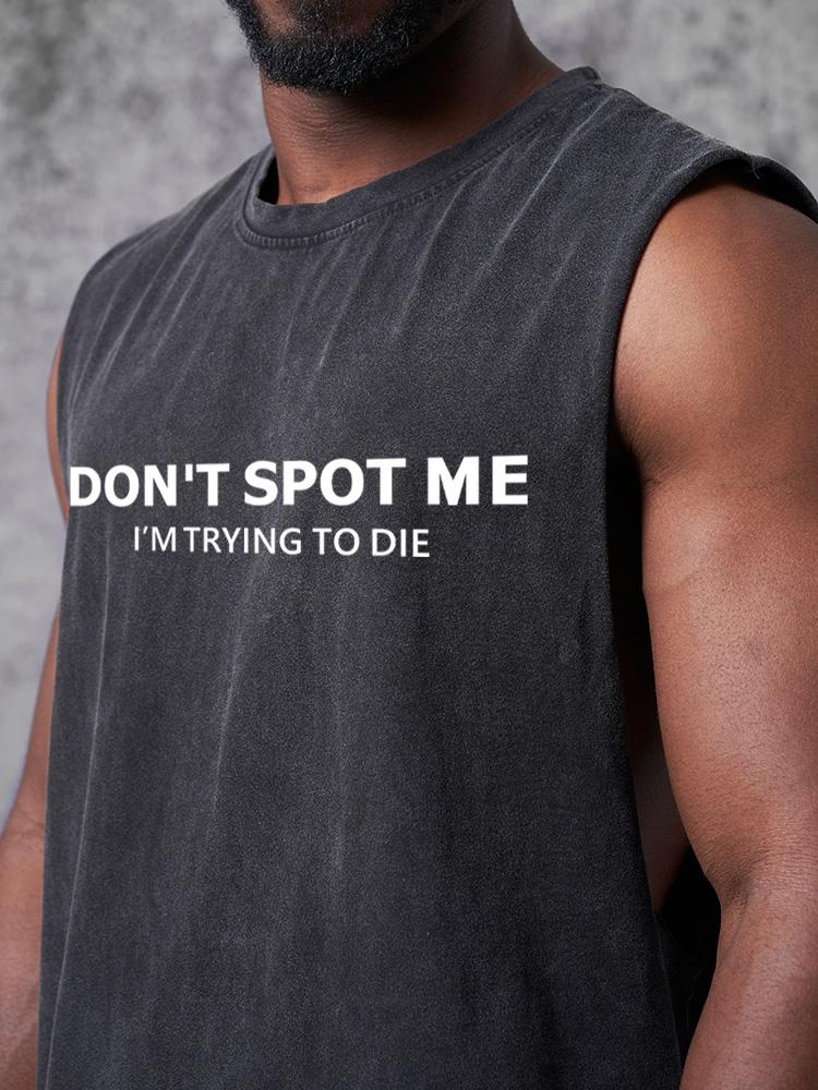 Don't spot me SCOOP BOTTOM COTTON TANK