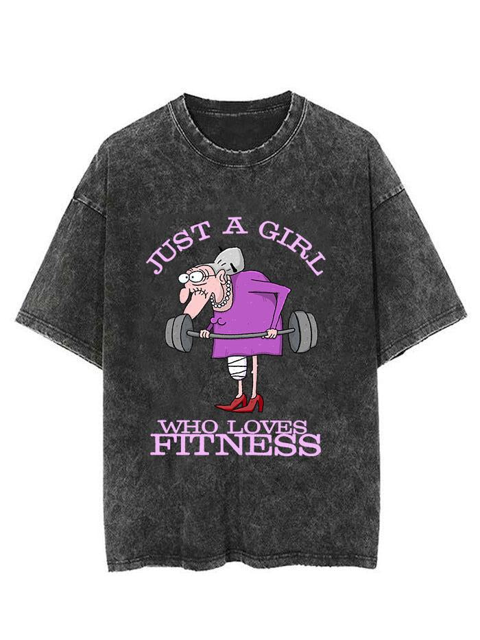 Just a girl who loves fitness Vintage Gym Shirt
