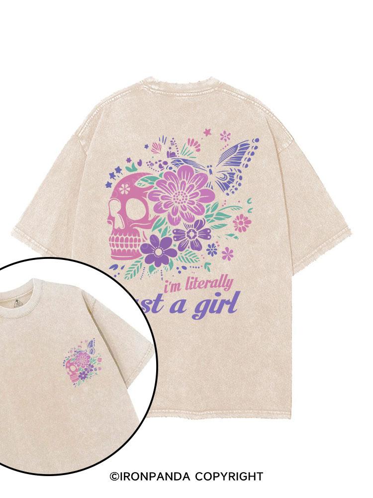 i'm literally just a girl printed Gym Shirt