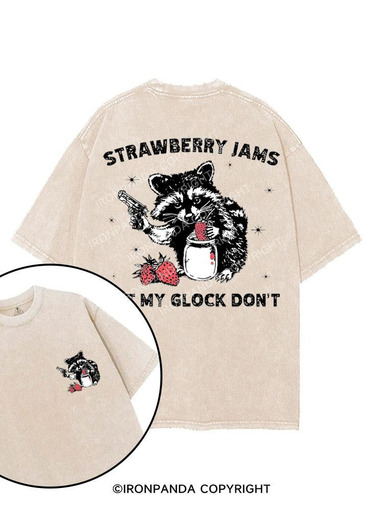 STRAWBERRY JAMS BUT MY GLOCK DON'T printed Gym Shirt