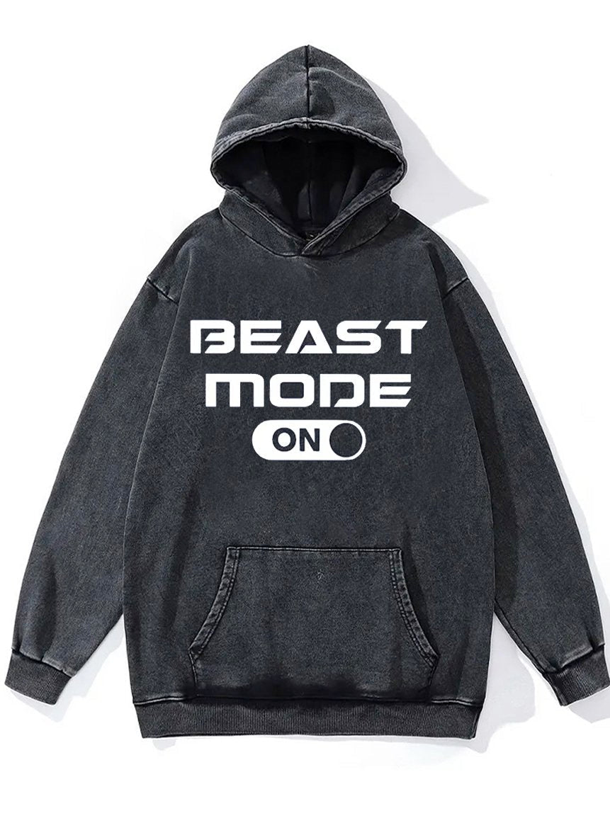 Beast Mode On Washed Gym Hoodie
