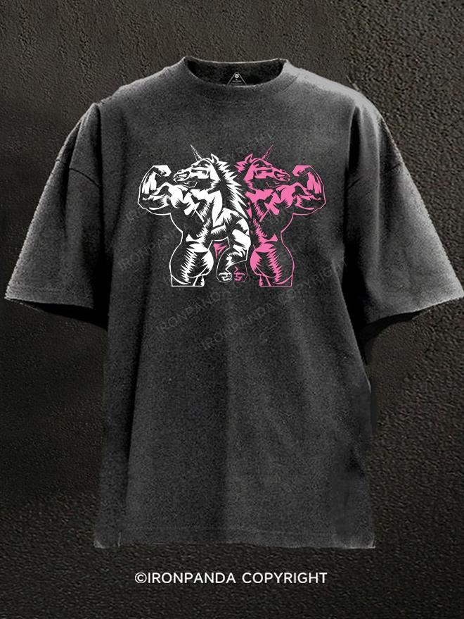 Unicorn Workout Washed Gym Shirt