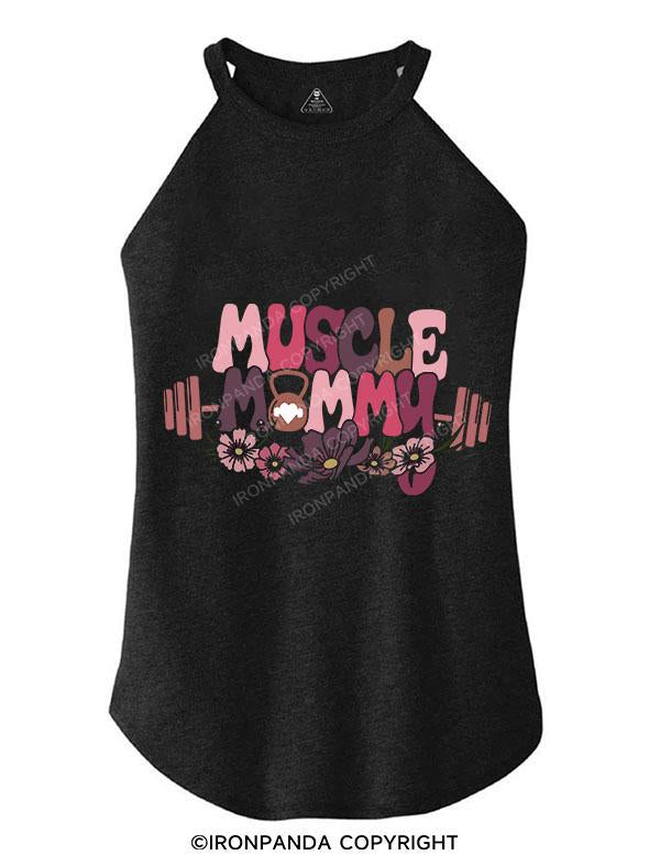 MUSCLE Mom  TRI ROCKER COTTON TANK