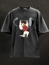 weightlifting rooster Thanksgiving Washed Gym Shirt