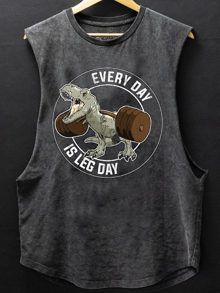 every day is leg day t-rex SCOOP BOTTOM COTTON TANK