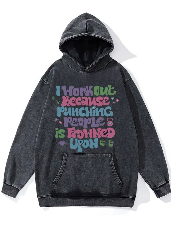 Positive Aesthetic Washed Gym Hoodie