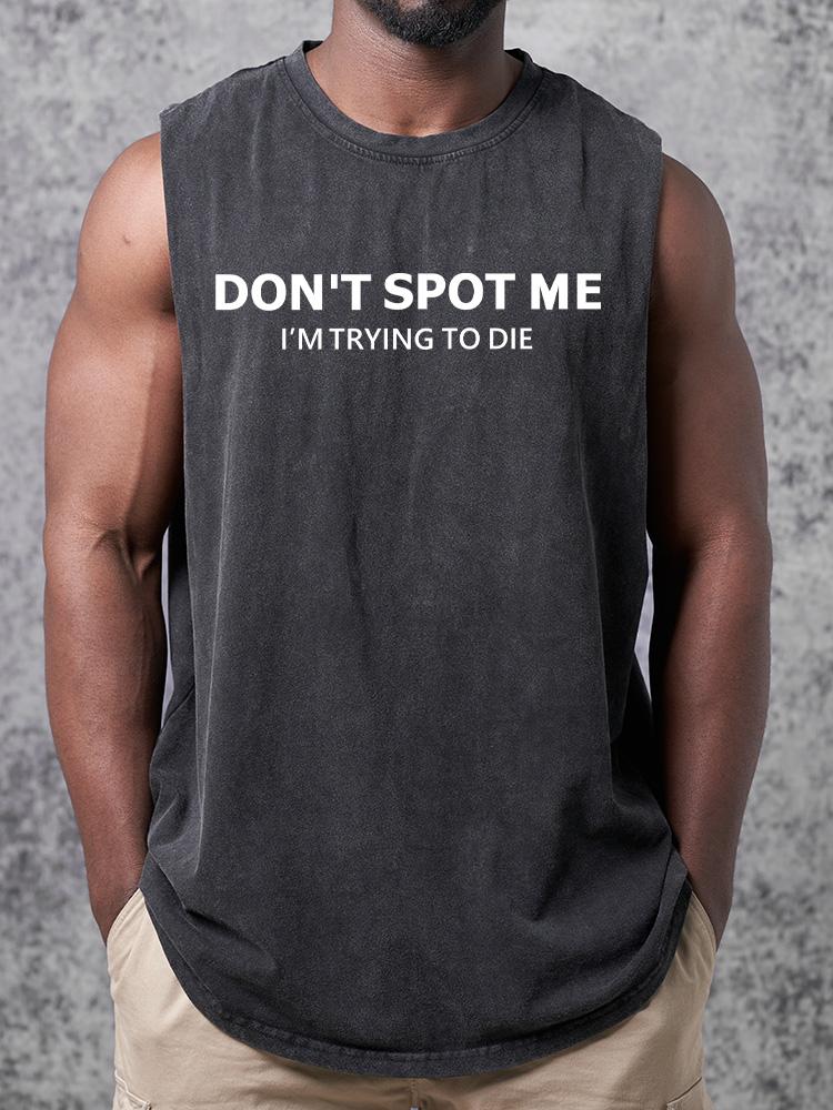 Don't spot me SCOOP BOTTOM COTTON TANK