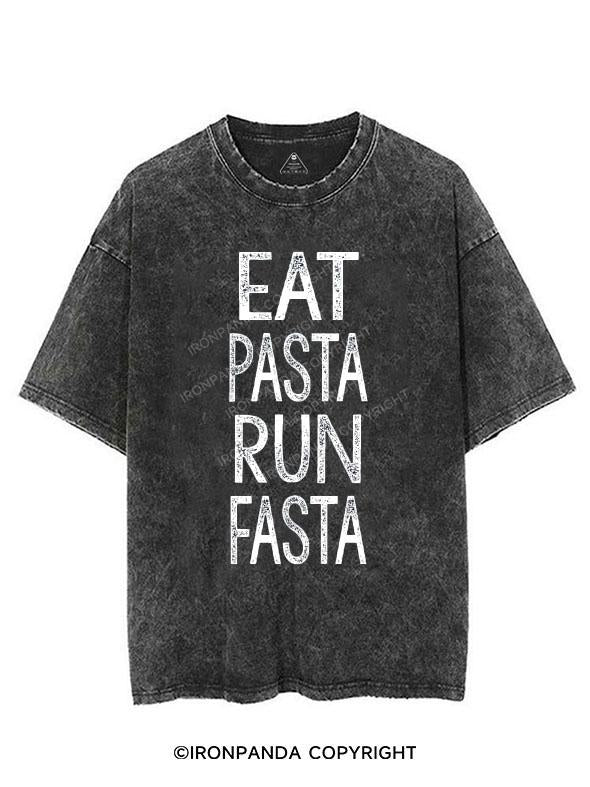 EAT PASTA RUN FASTA VINTAGE GYM SHIRT