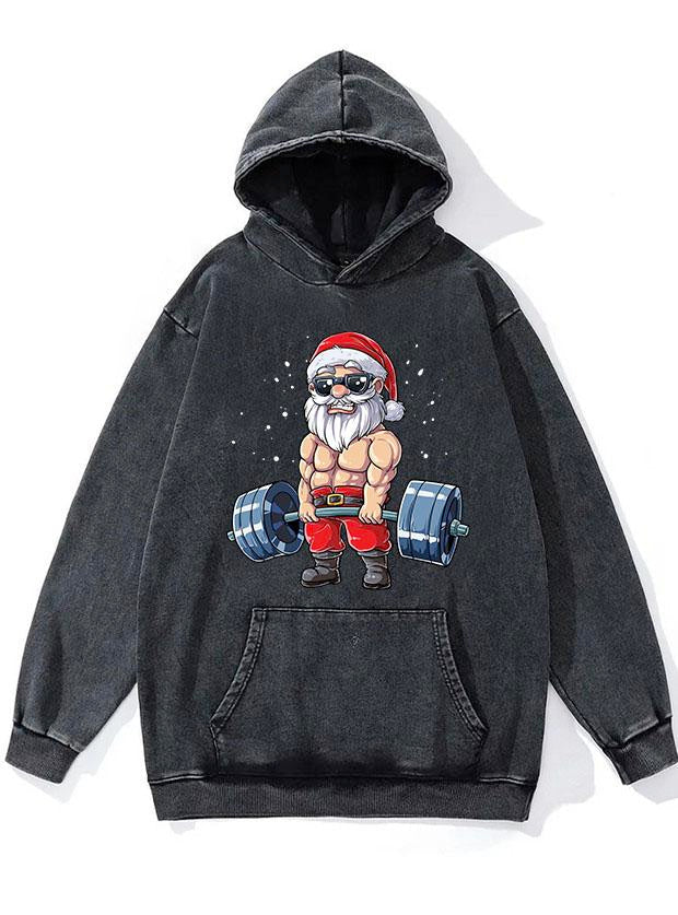 FITNESS CHRISTMAS WASHED GYM HOODIE
