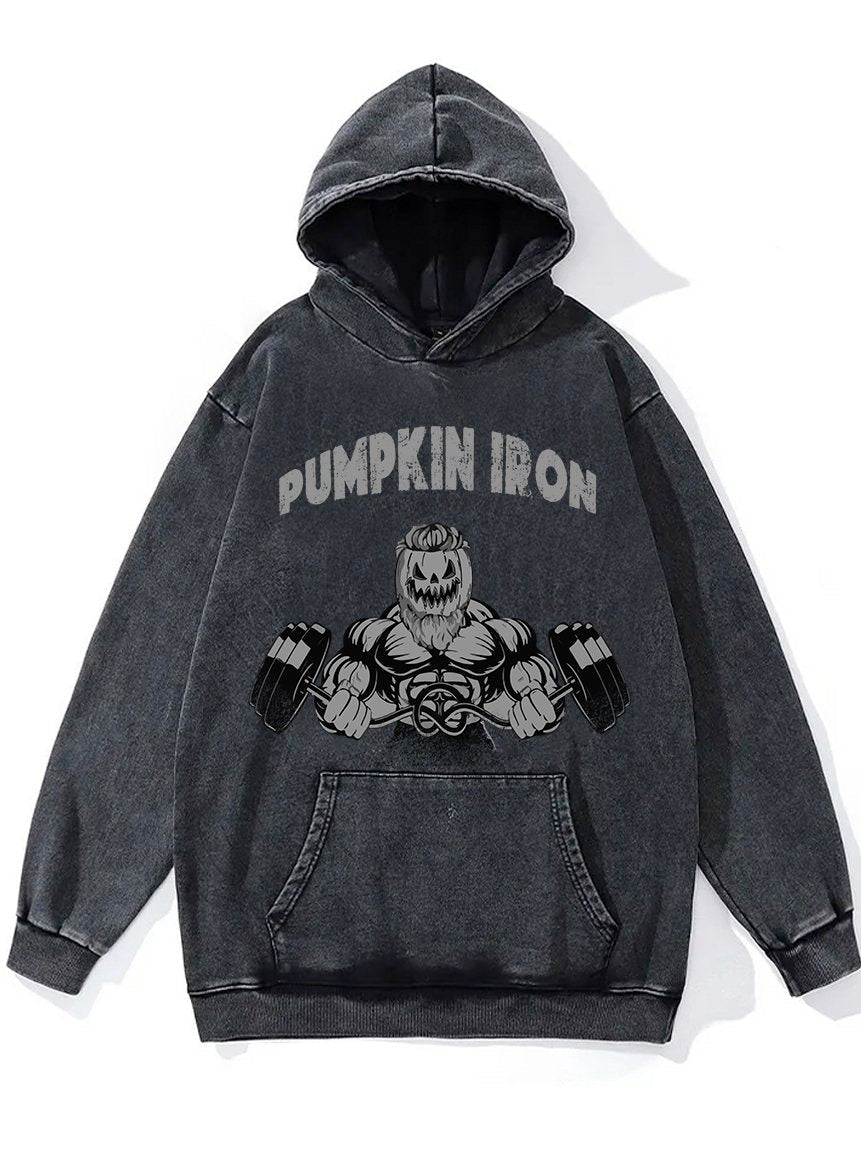 Pumkin Iron Washed Gym Hoodie