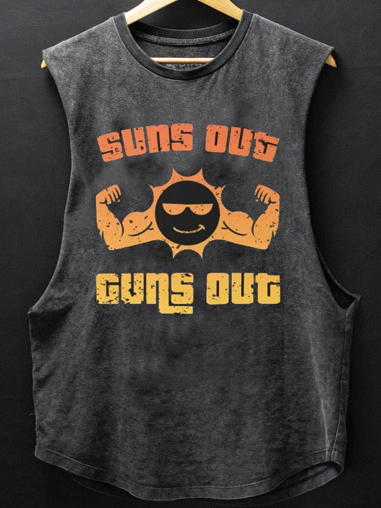 Suns Out Guns Out Scoop Bottom Cotton Tank