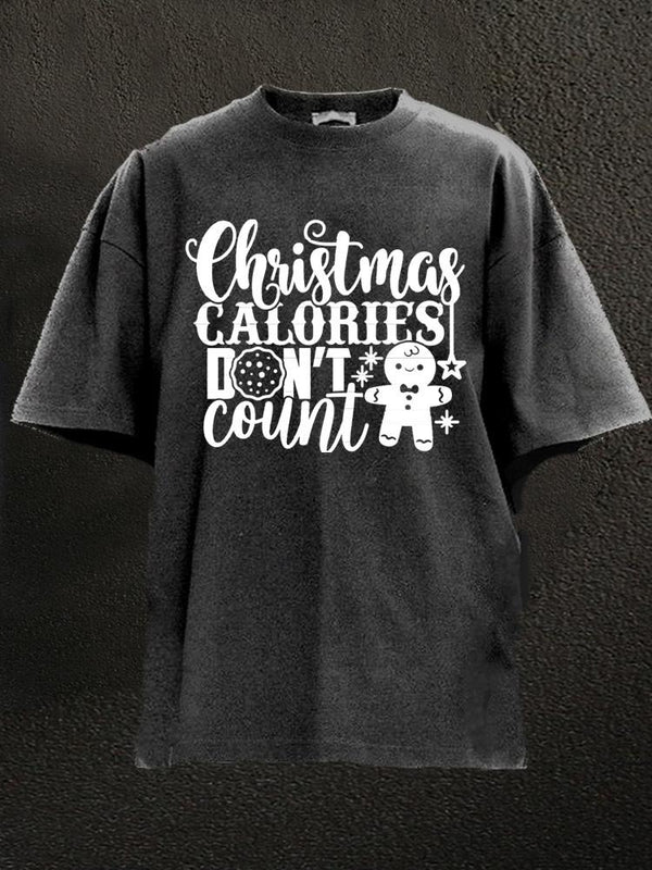 Christmas calories don't count Washed Gym Shirt