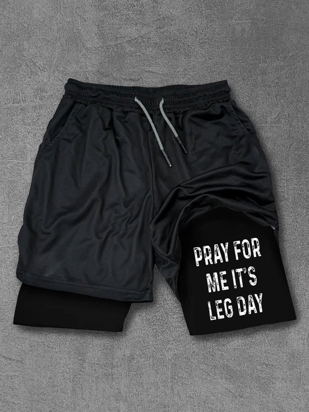 pray for me it's leg day Performance Training Shorts