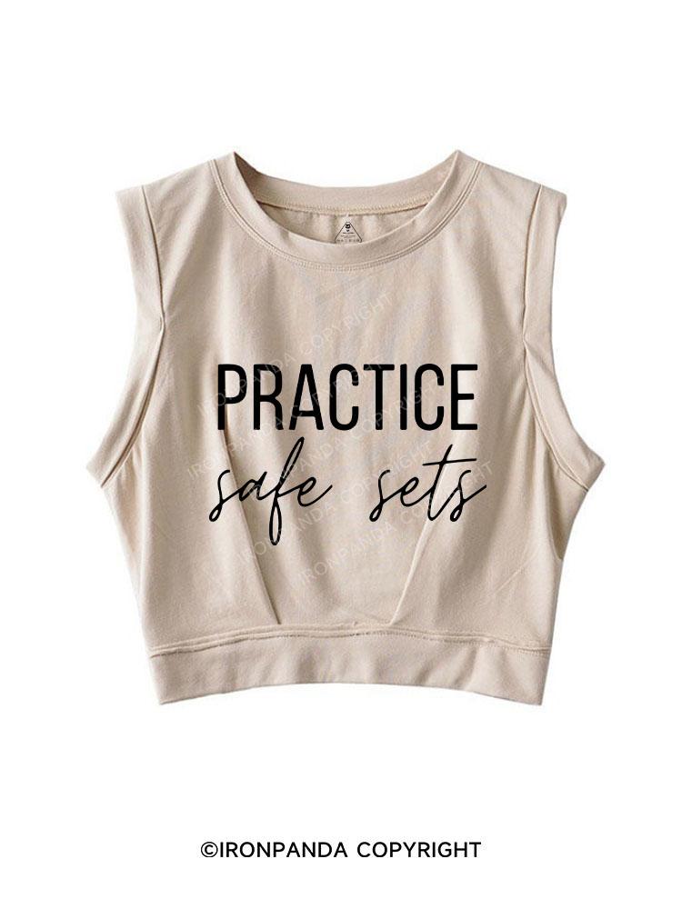PRACTICE SAFE SETS SLEEVELESS CROP TOPS