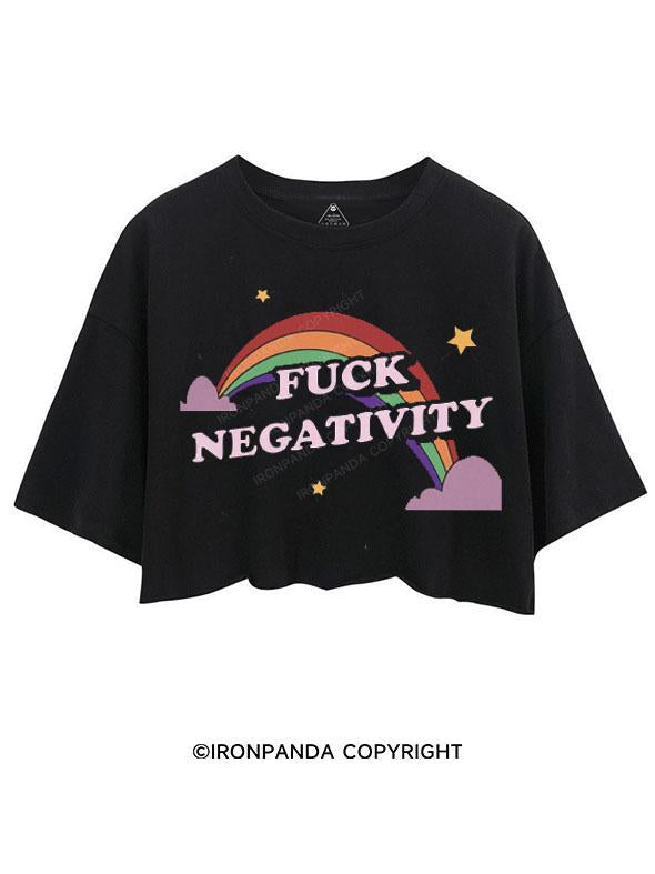 FUCK NEGATIVITY CROP TOPS