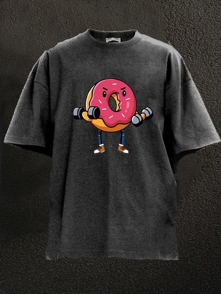 workout donut Washed Gym Shirt