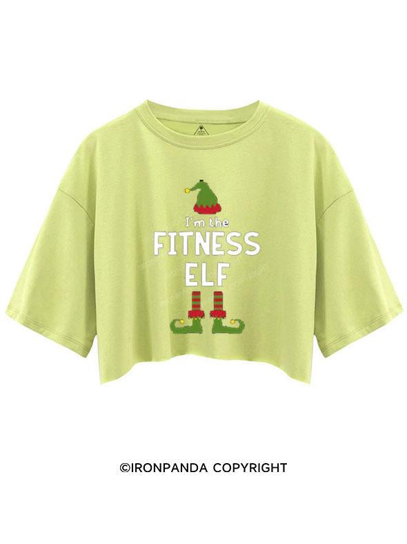 I'M THE FITNESS ELF CROP TOPS