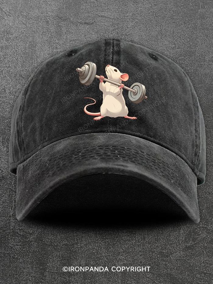 gym rat Washed Gym Cap