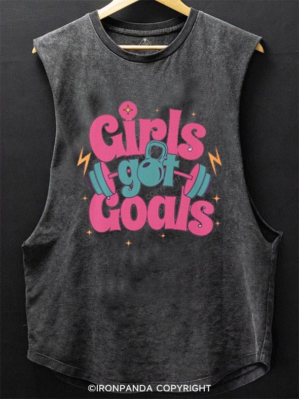 GIRLS GOT GOALS SCOOP BOTTOM COTTON TANK