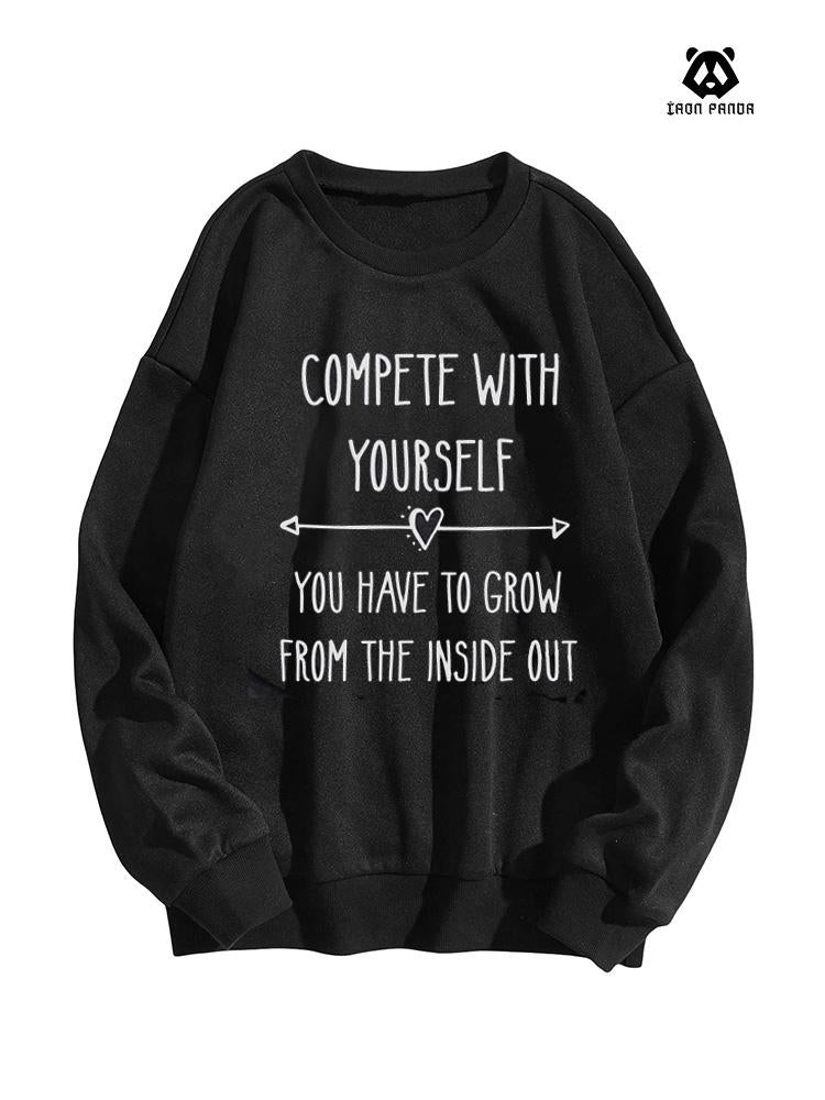 Compete With Yourself Oversized Crewneck Sweatshirt