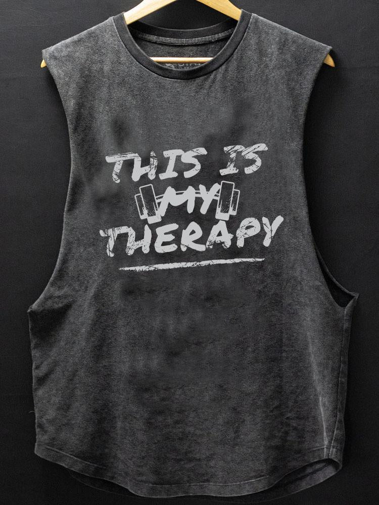 This is my therapy SCOOP BOTTOM COTTON TANK