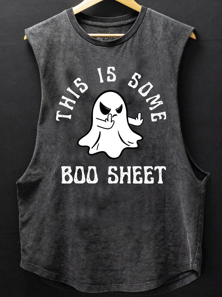 this is some boo sheet SCOOP BOTTOM COTTON TANK