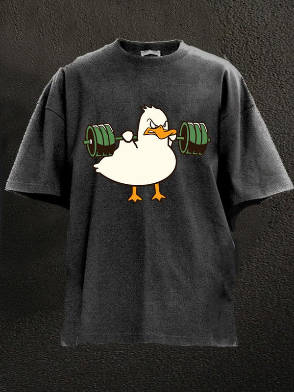 squatting duck Washed Gym Shirt