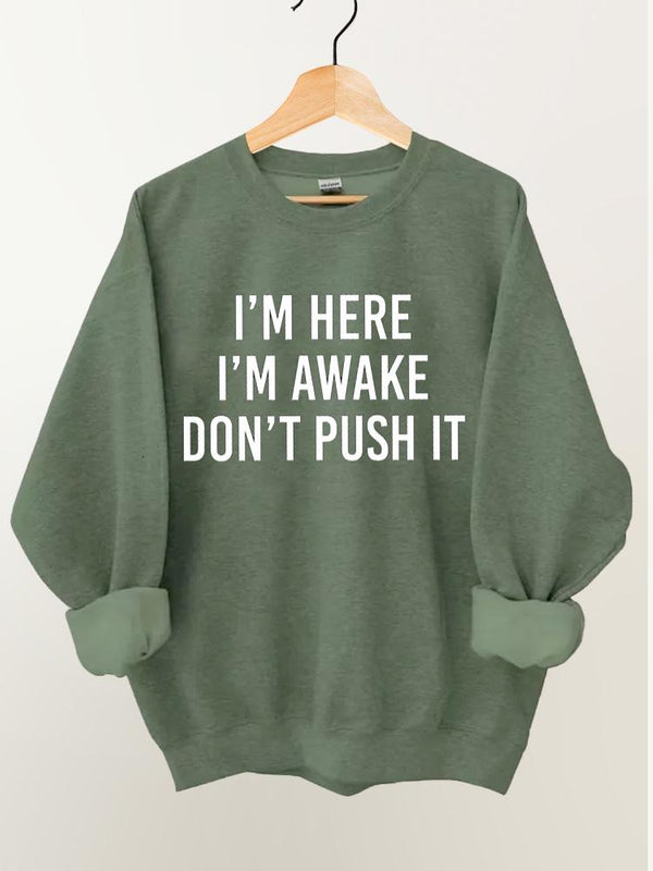 Don't Push It Vintage Gym Sweatshirt