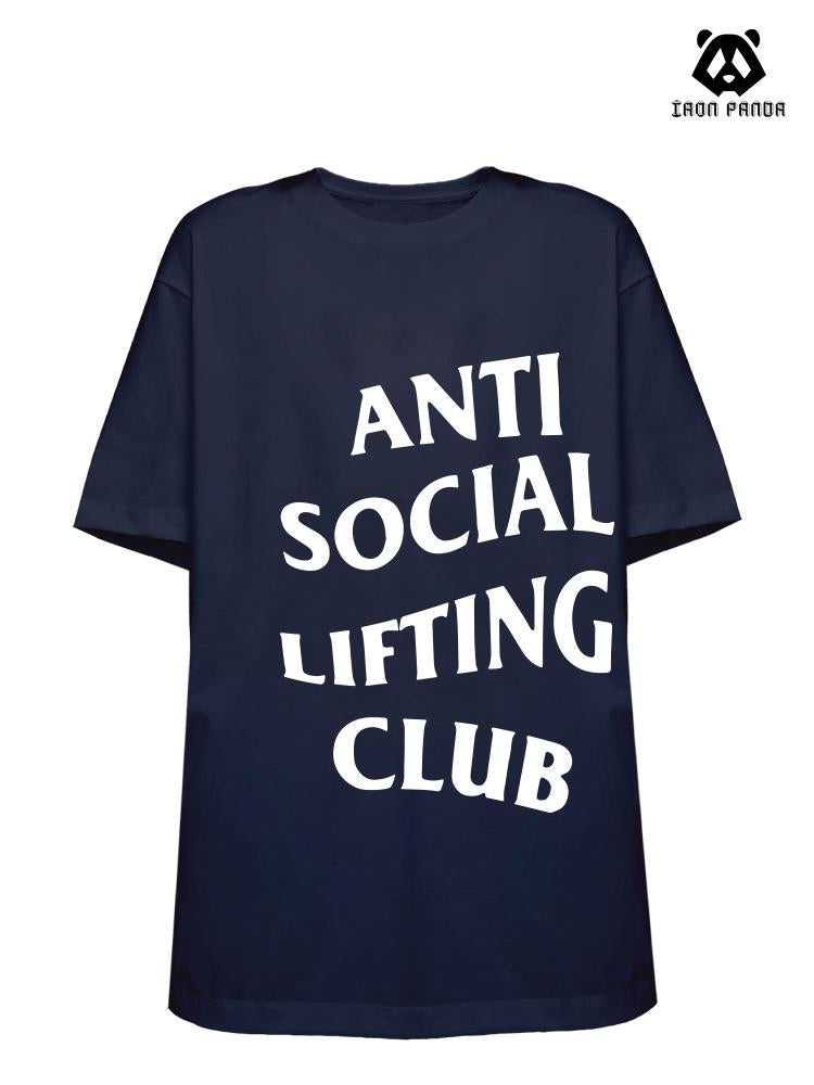 anti social lifting club Loose fit cotton  Gym T-shirt