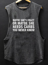 MAYBE SHE'S CRAZY SCOOP BOTTOM COTTON TANK