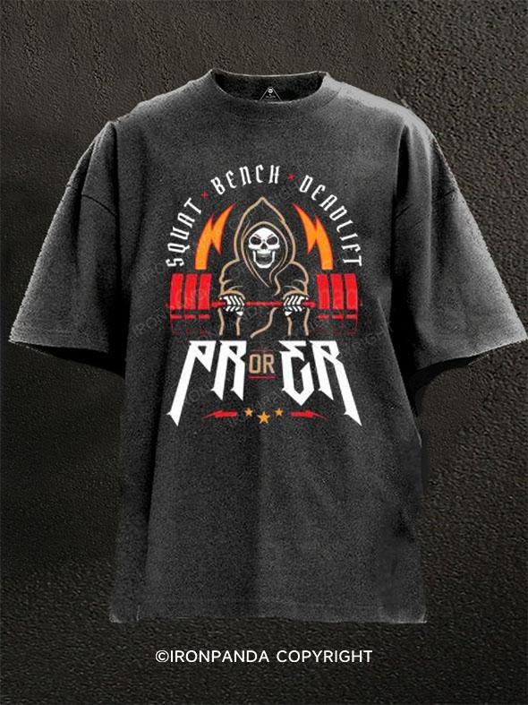 PR OR ER Washed Gym Shirt