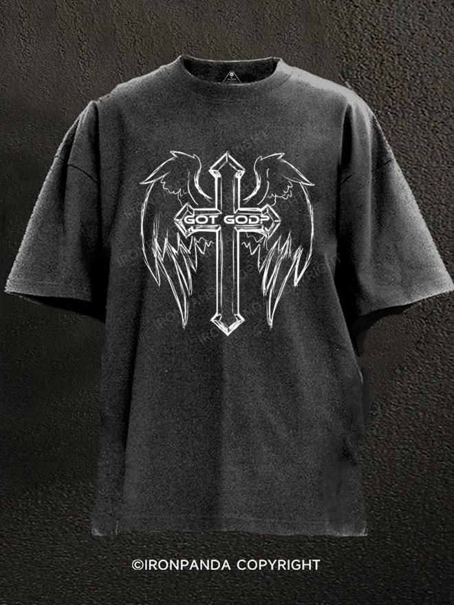Got God Believe In God Washed Gym Shirt