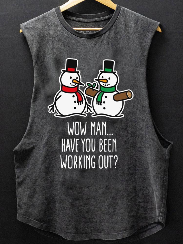 have you been working ouut snowman SCOOP BOTTOM COTTON TANK