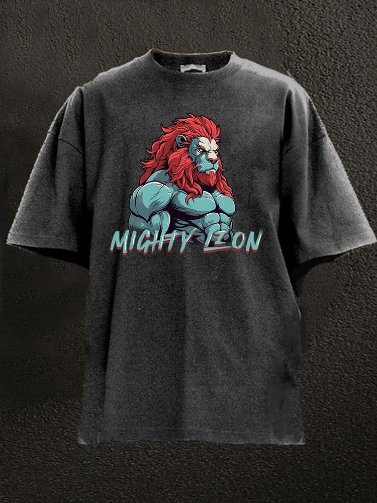 mighty lion WASHED GYM SHIRT