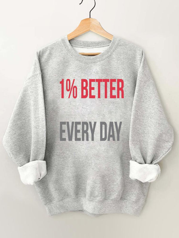 1% Better Every Day Vintage Gym Sweatshirt