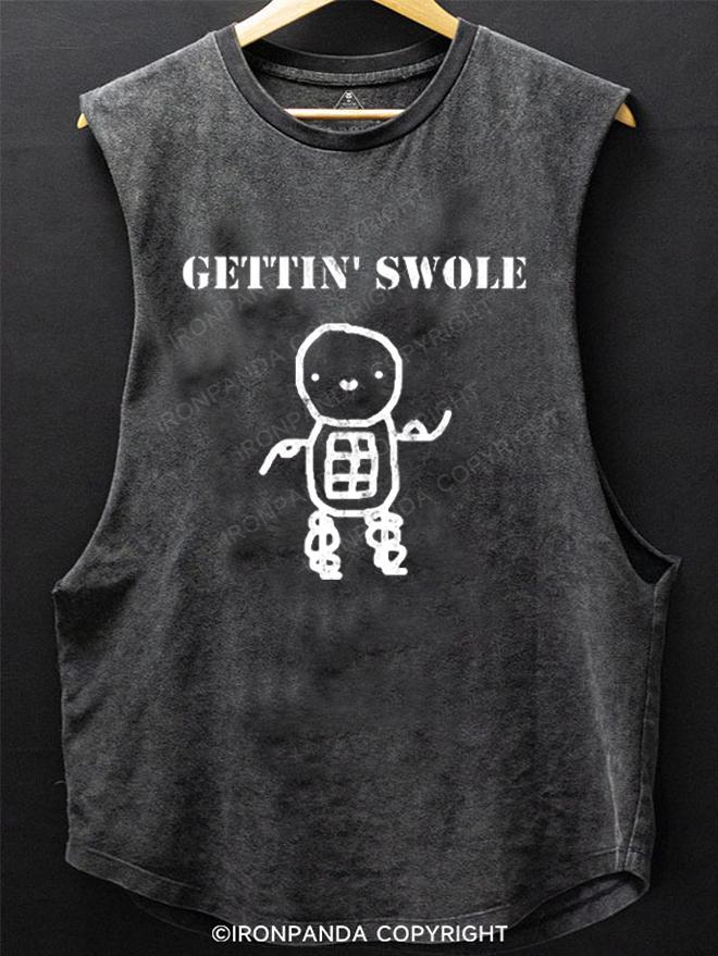 Gettin Swole SCOOP BOTTOM COTTON TANK