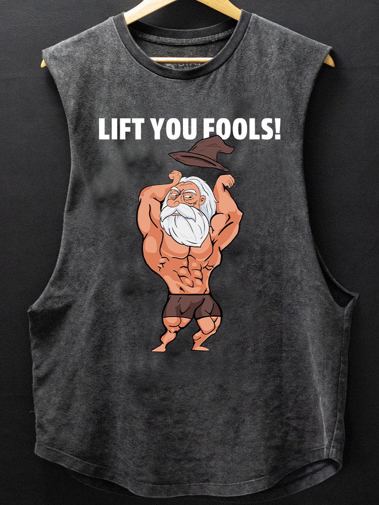 lift you fools SCOOP BOTTOM COTTON TANK