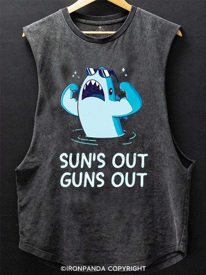 SUNS OUT GUNS OUT SCOOP BOTTOM COTTON TANK