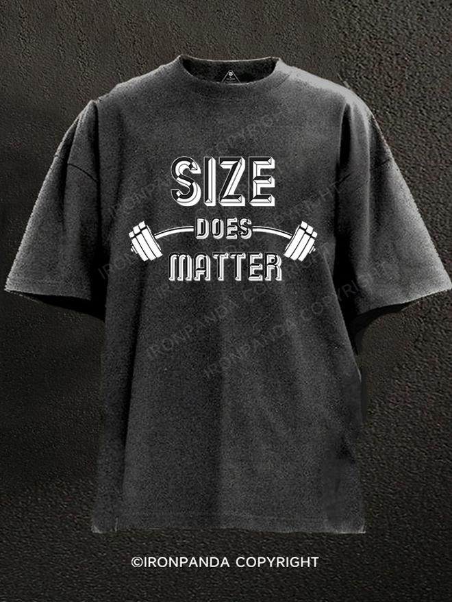 Size does matter Washed Gym Shirt