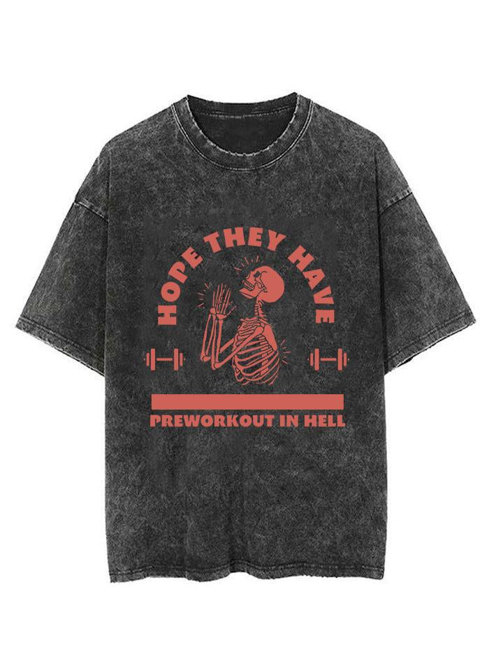 PREWORKOUT IN HELL Vintage Gym Shirt