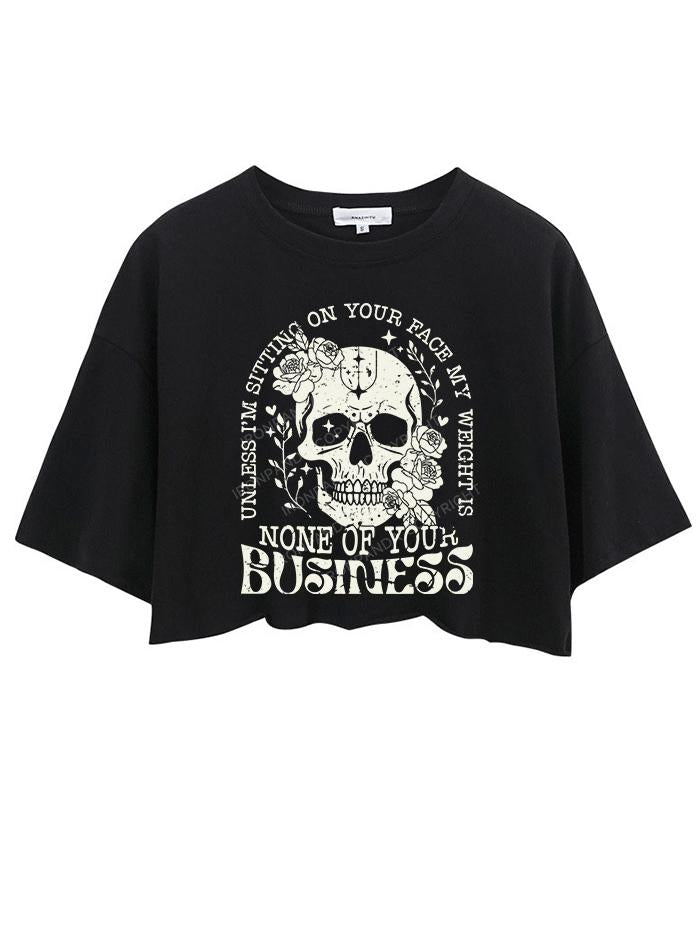 UNLESS I'M SITTING ON YOUR FACE CROP TOPS