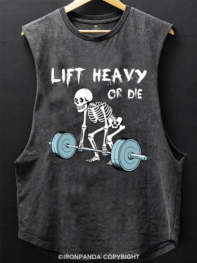 lift heavy or die SCOOP BOTTOM COTTON TANK