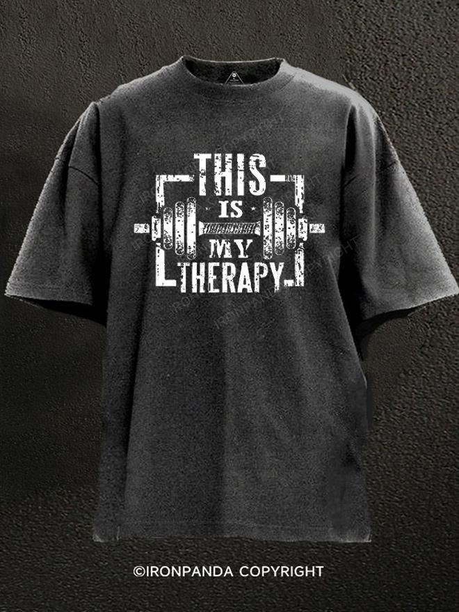 Workout Is My Therapy Washed Gym Shirt