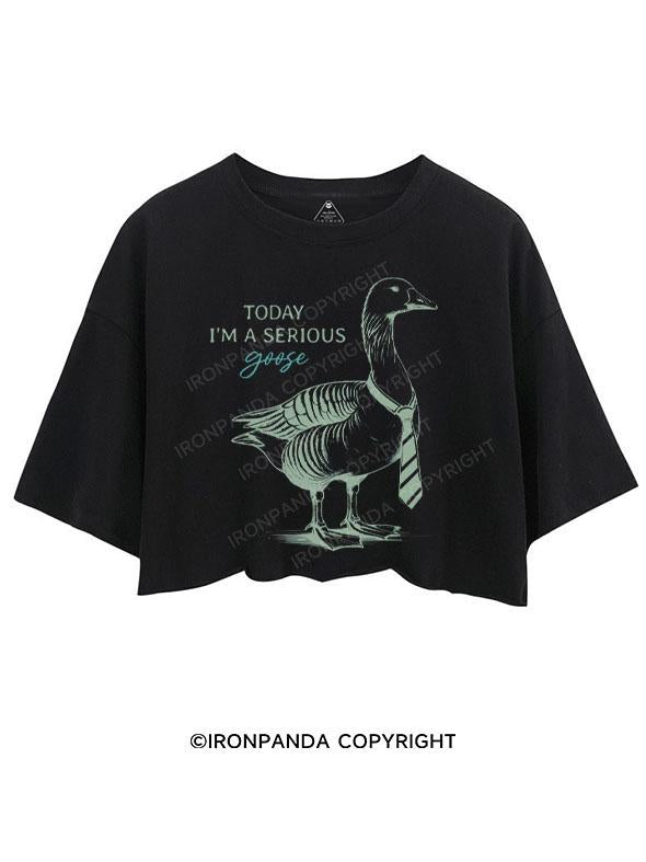 IronPandafit TODAY I'M A SERIOUS GOOSE CROP TOPS For Sale