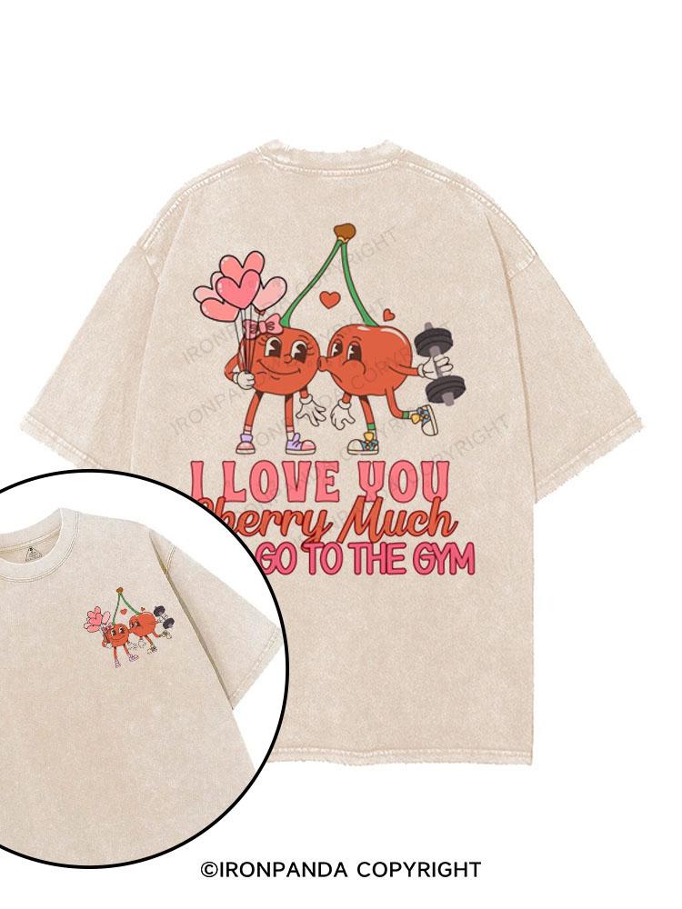 i love you  Let's go to the gym printed Gym Shirt