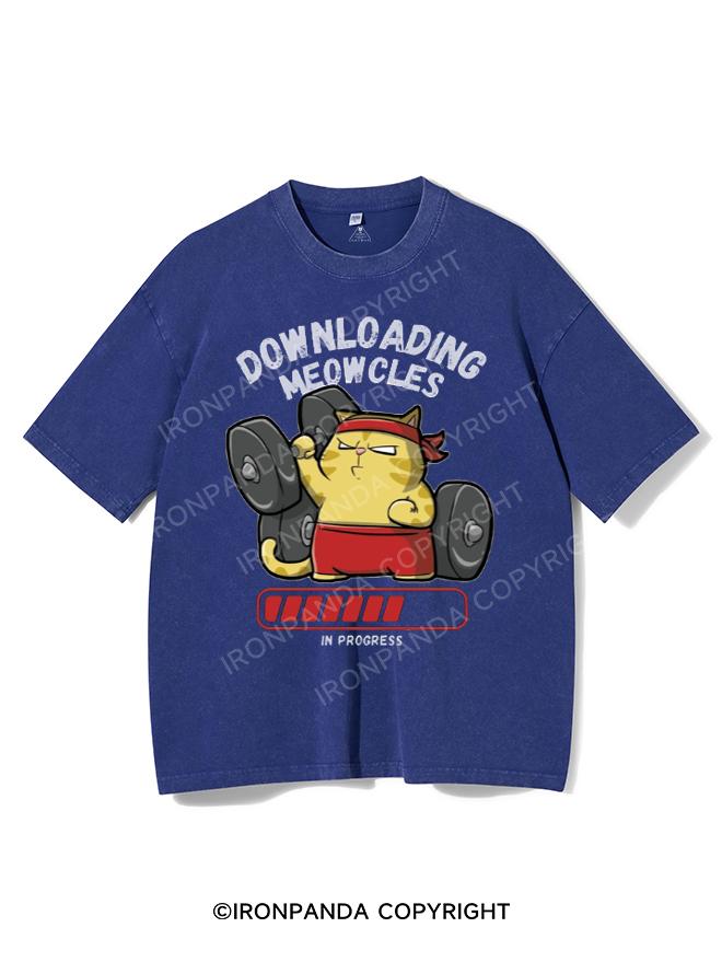 Downloading Meowcles In Washed Gym Shirt